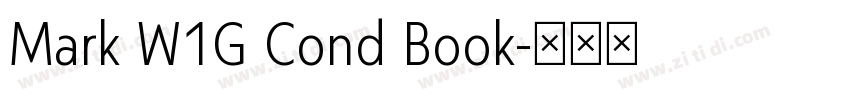 Mark W1G Cond Book字体转换